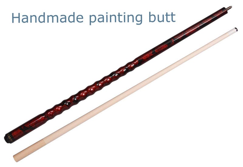 AB Earth 58" Pool Cue/Pool Stick Ergonomic Design Hardwood Canadian Maple 13mm Tip 18-21oz Billiard Cue B1SN, Wine 20oz - Image 3